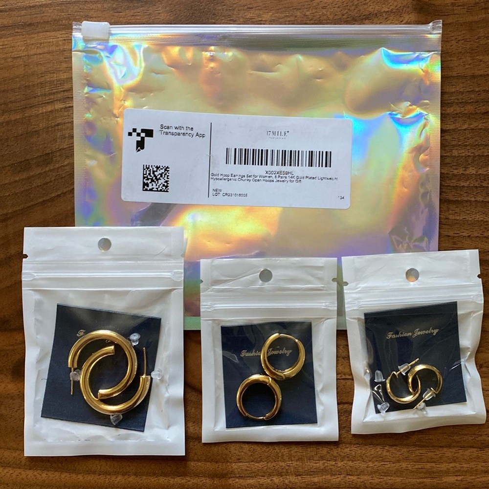 Gold hoop earrings